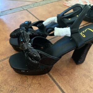 Lulus Black Sequin Heels